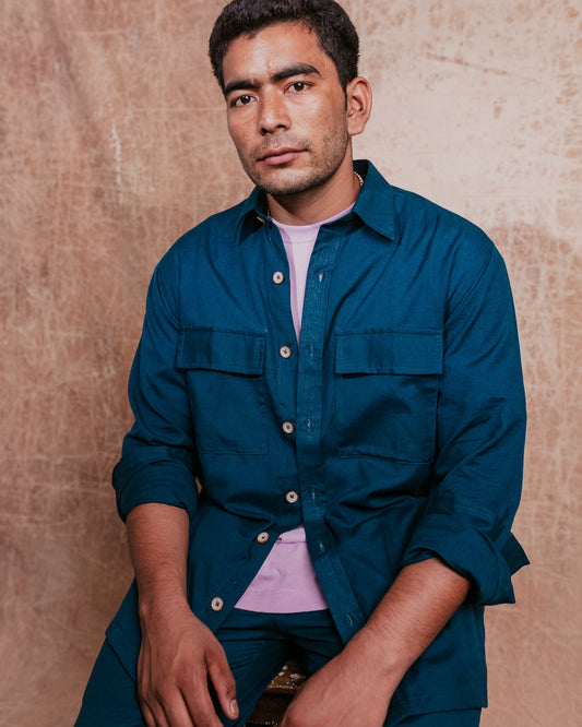 PRUSSIAN LINEN CO-ORD SET